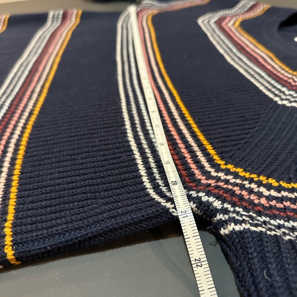Carve Designs Cabana Navy Rainbow Striped Sweater - Picture 2 of 4